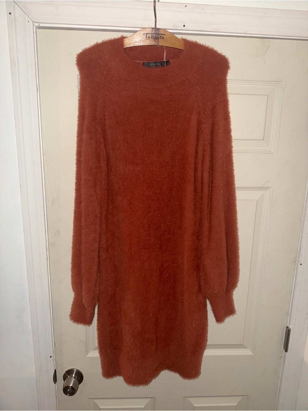 Cozy Rust Fuzzy Long-Sleeve Dress XL NWT